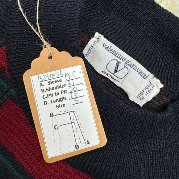 Valentino Unisex Vintage sweater 100% LANA wool - Picture 3 of 11